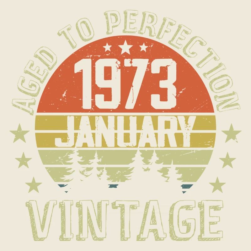 Geboren im Januar Geburtstagsgeschenk Januar 1973