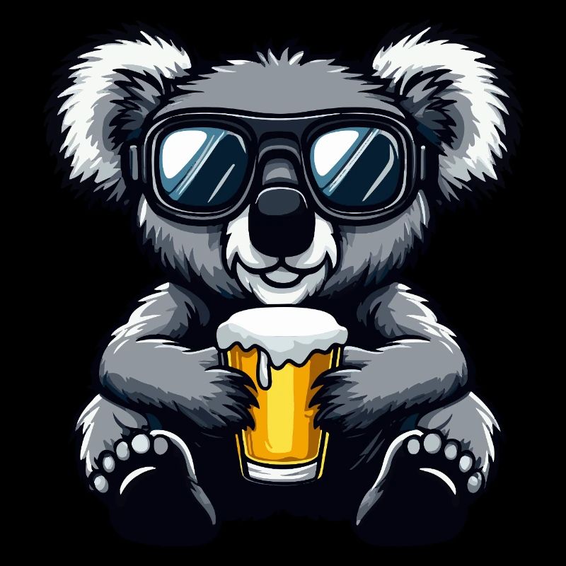 Koala Apres Ski Bier Comic