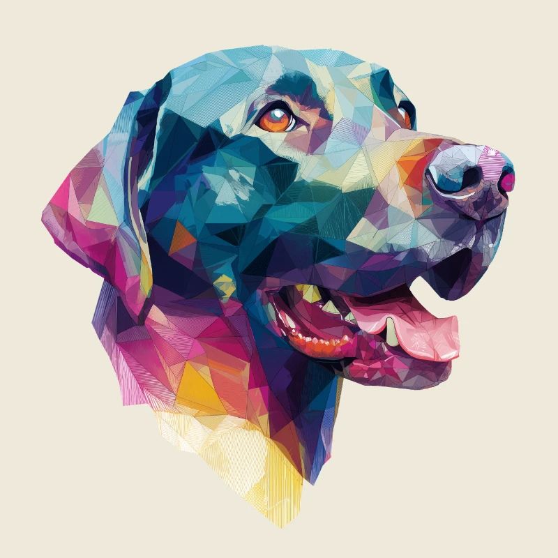 Conception Low Poly Labrador Retriever