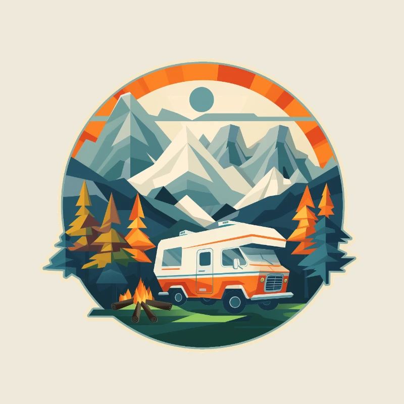 Low Poly Camping Adventure – Retro Summer Look