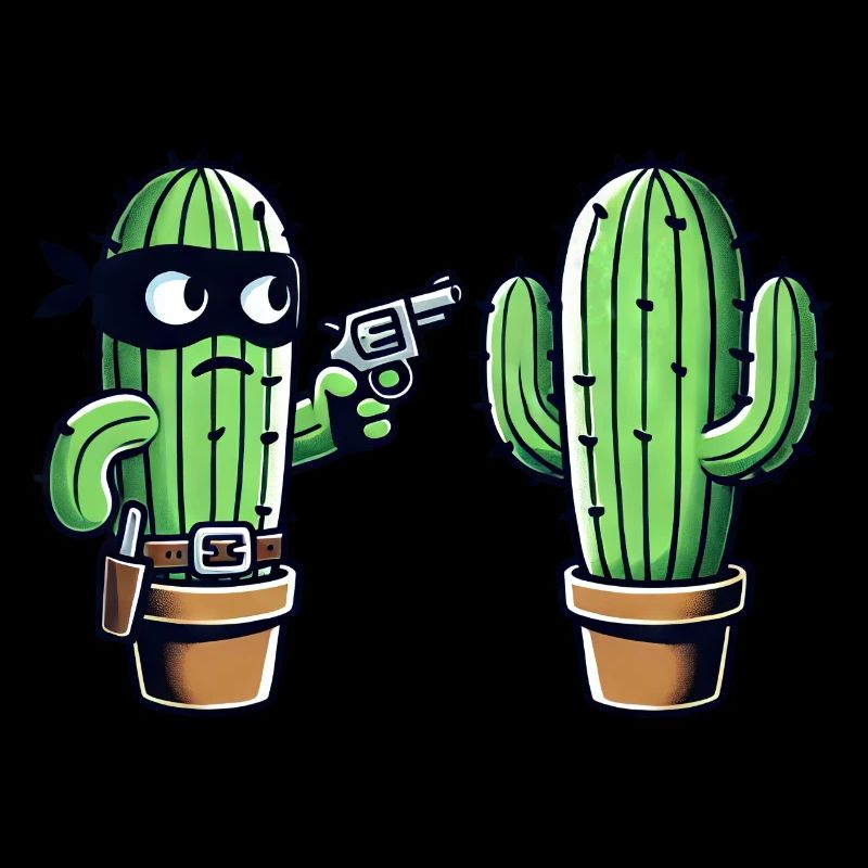 Funny Cactus Wild West Raid