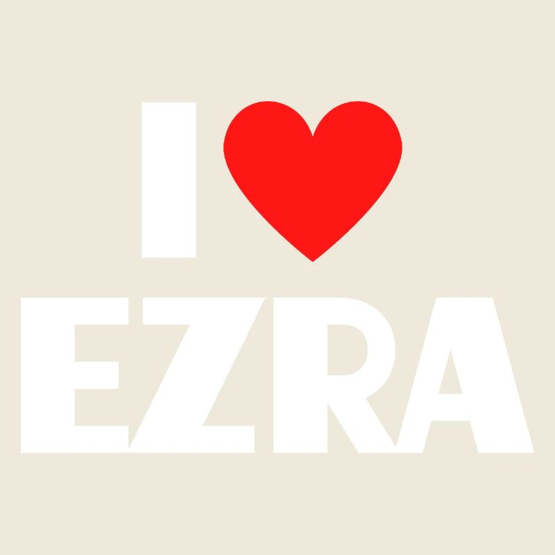 I love Ezra Rotes Herz Liebe Fan Geschenk