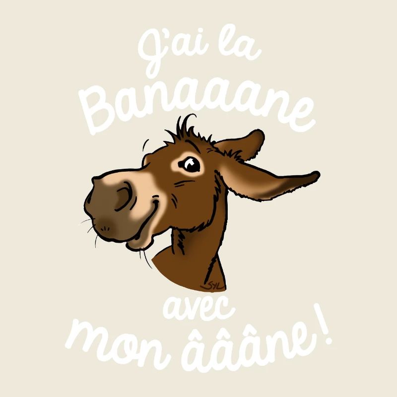 Ane, j'ai la banane (brun-texte blanc)
