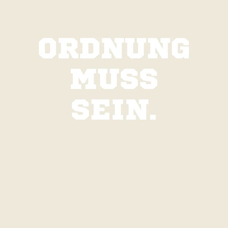 Ordnung muss sein