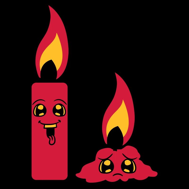 2 bougies équipe couple drôle triste brûlé BD