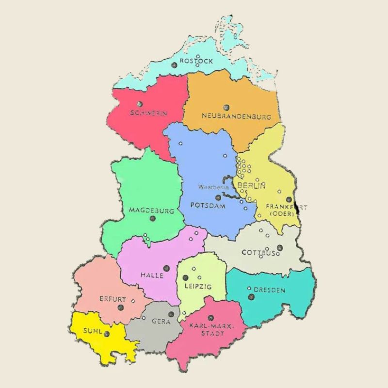 Carte de la RDA