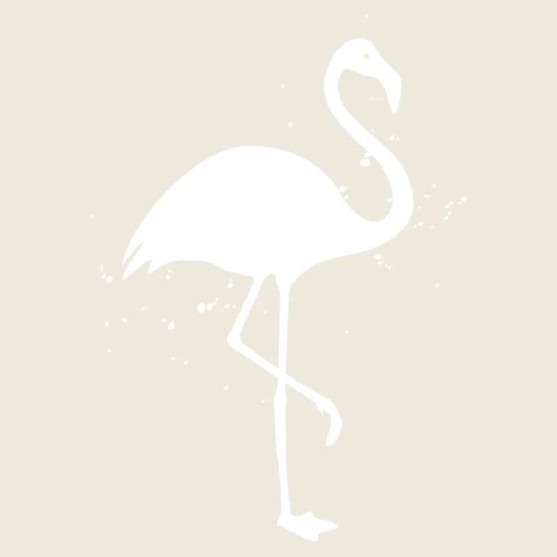 Flamingo cheerful silhouette summer sun beach