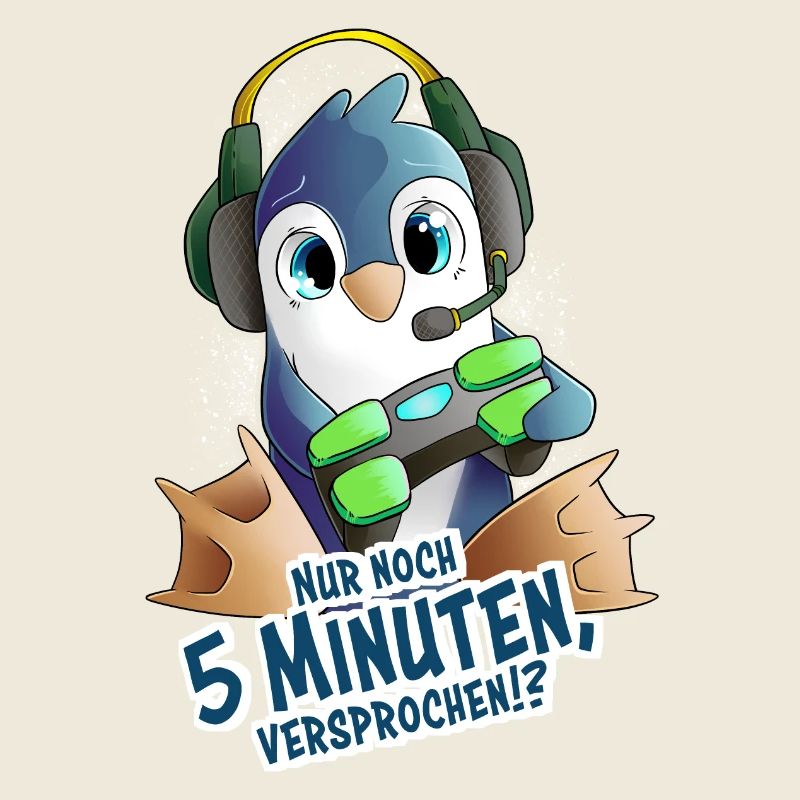 Zocker Pinguin - Nur noch 5 Minuten, versprochen!?