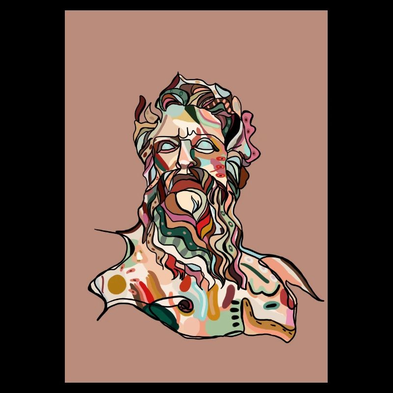 Zeus mit Hintergrund