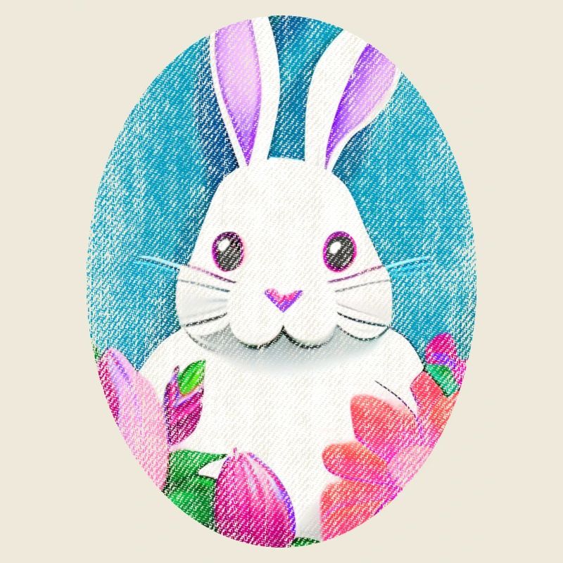Easter Bunny retro usagé - look cool