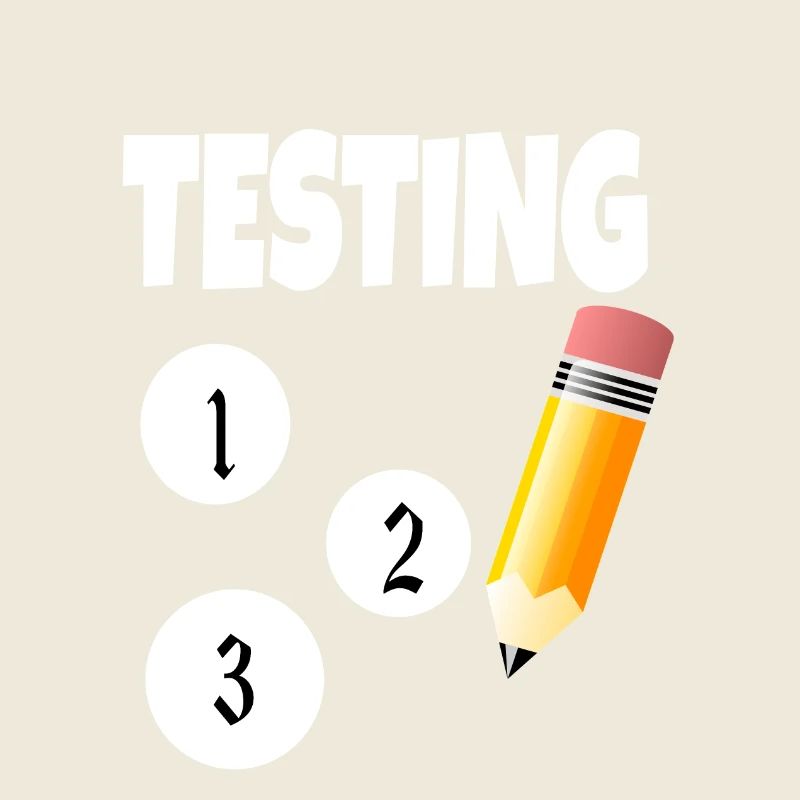 Testing 123 with pencil