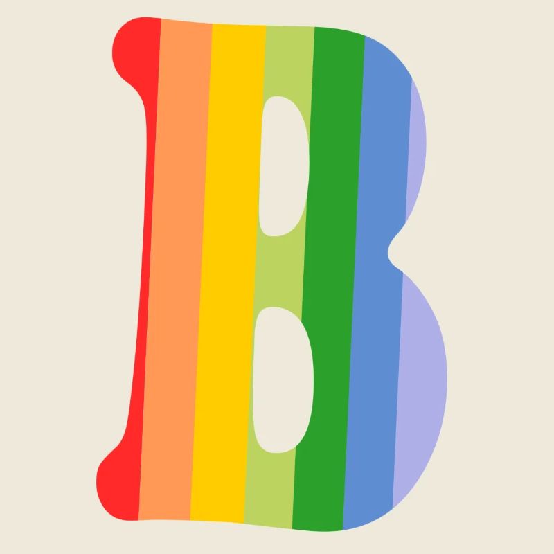 Buchstabe B Regenbogen