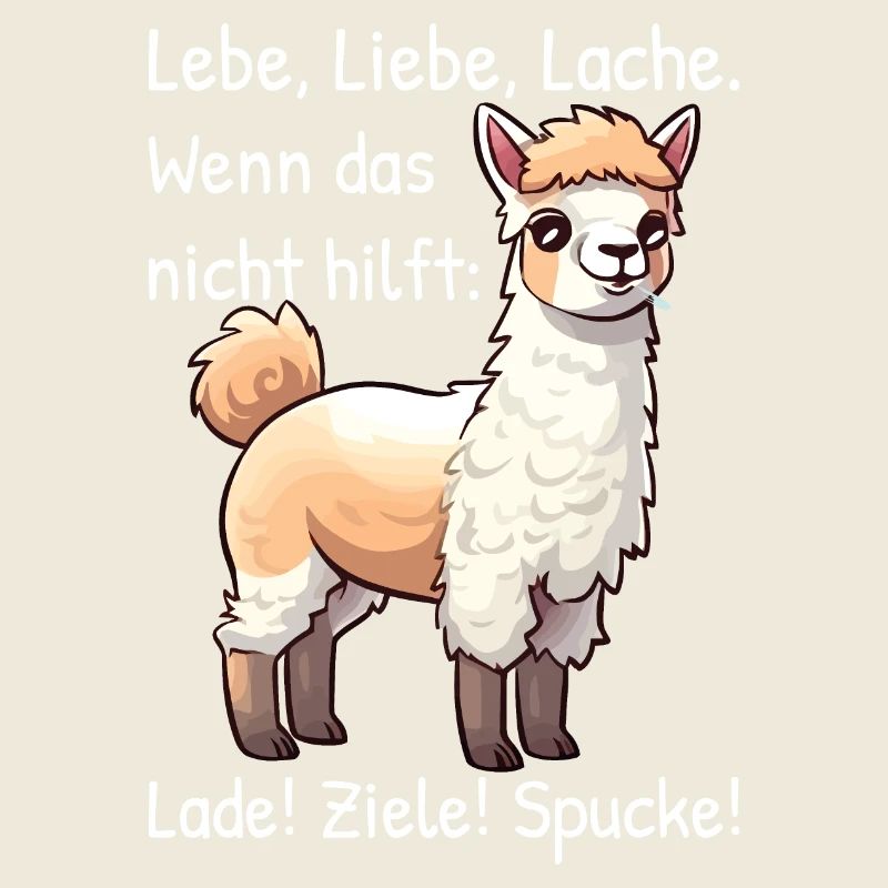 Lebe Liebe Lache wenn das nicht Alpaka Sprüche