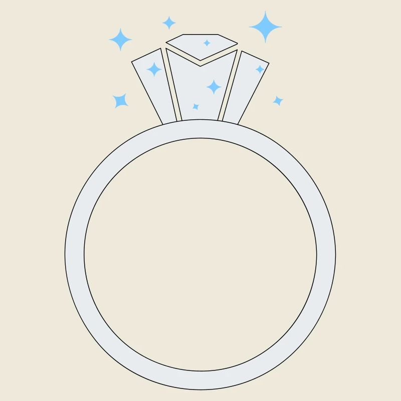 Bague de mariage en diamant