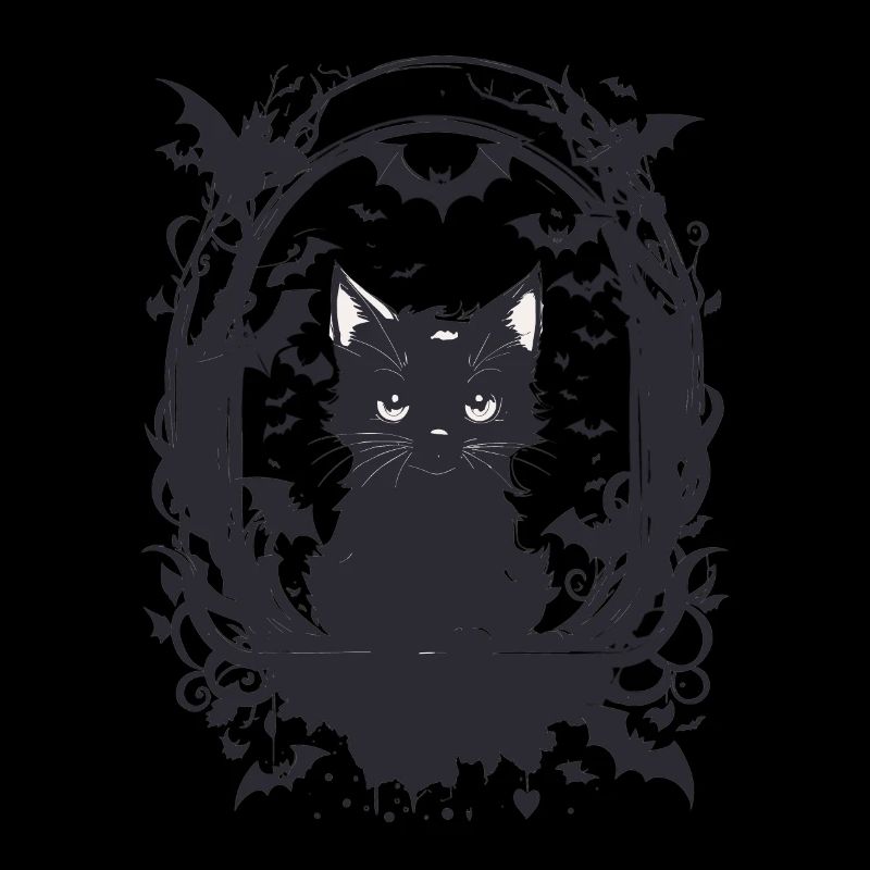 Chat Helloween Halloween Bat