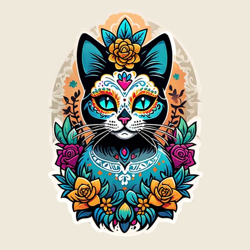 Katze Mexiko - Dia de los Muertos