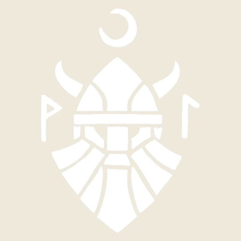 Weißes Wikinger-Krieger-Symbol