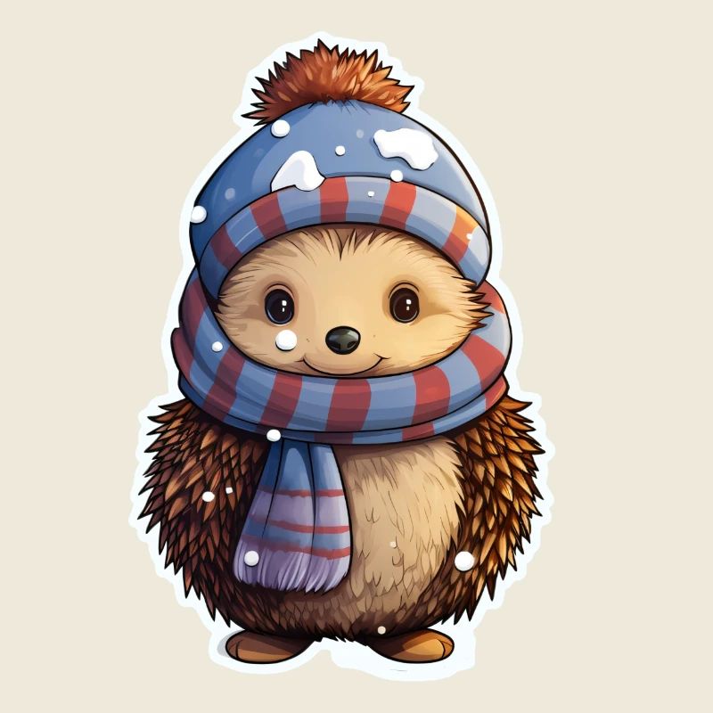 Lustiges Igelchen im Winter