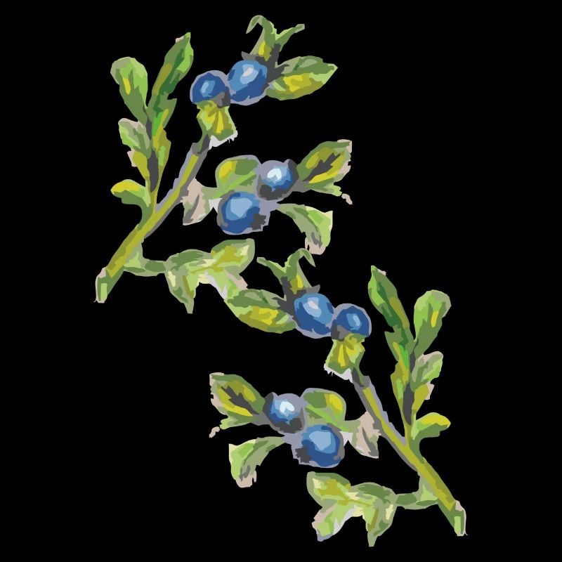 Branche de myrtille