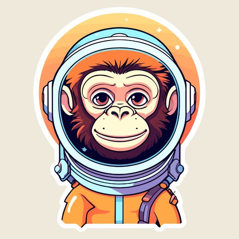 Illustration d’astronaute singe