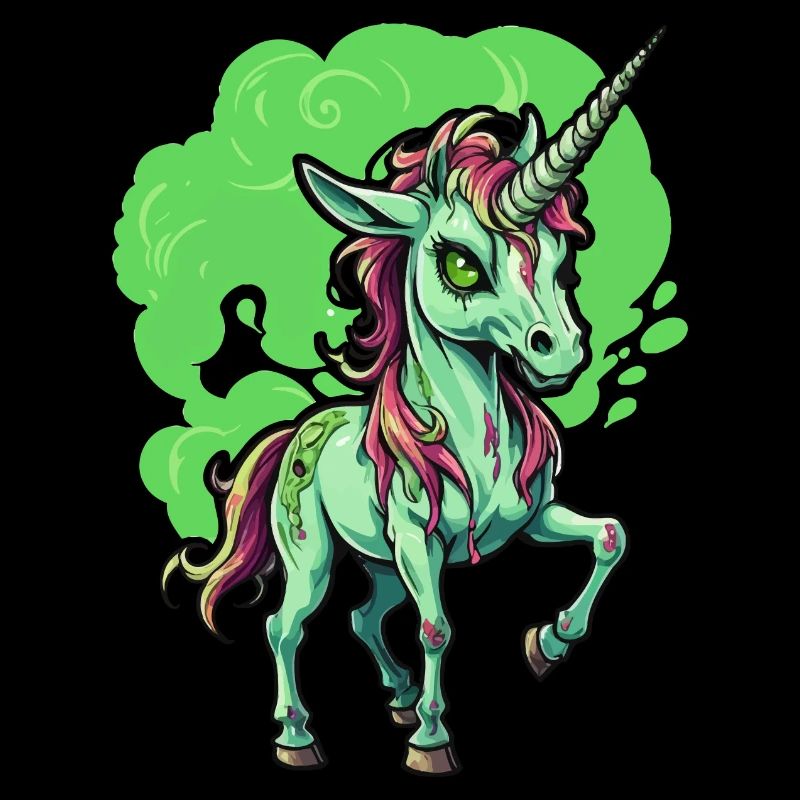 Zombie Einhorn Illustration