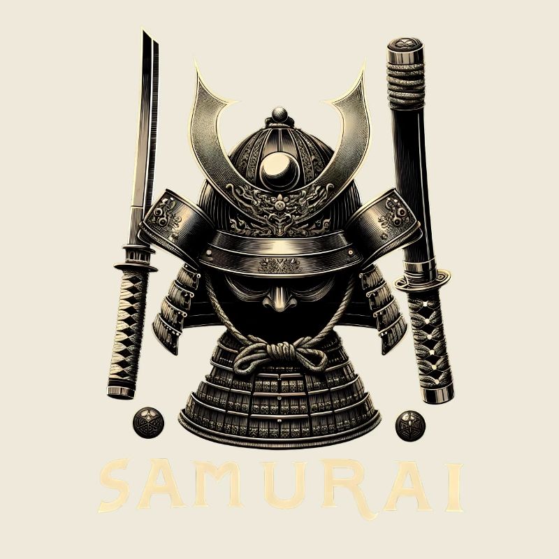 Samurai-Helm und Katana