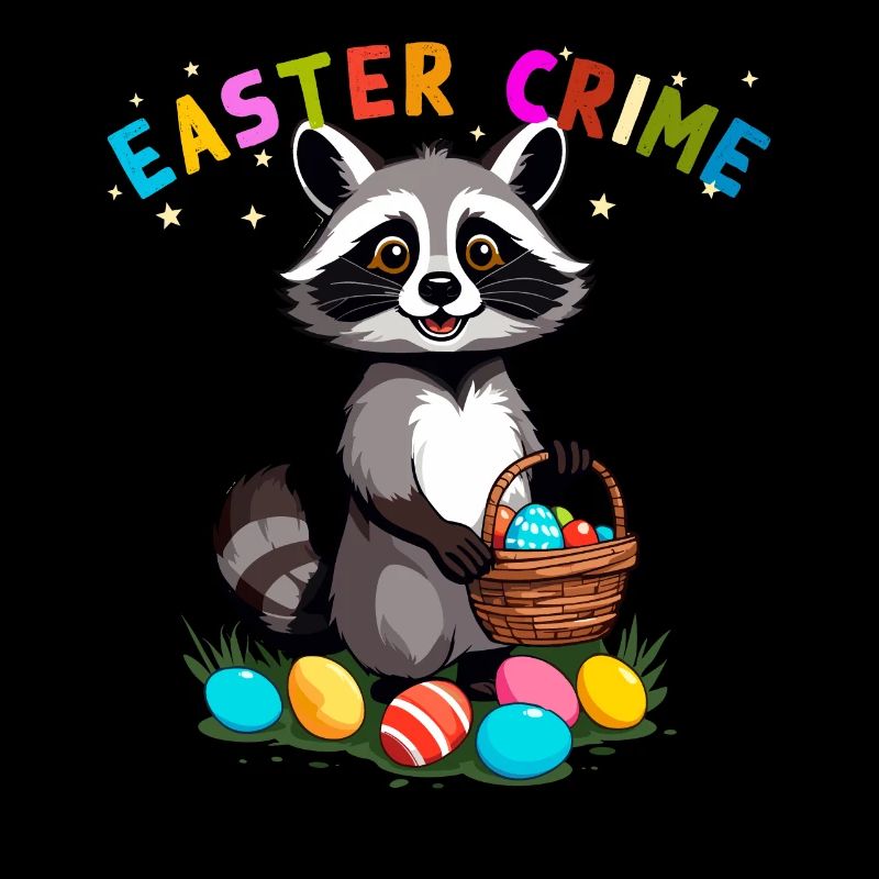 Crime de Pâques raton laveur lapin de Pâques Design