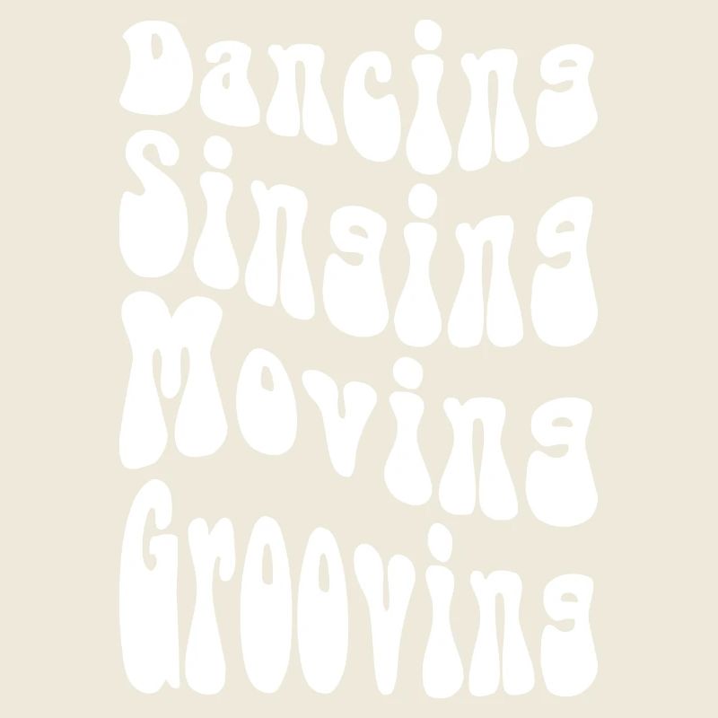 Dancing Singing Moving Grooving - DJing - white