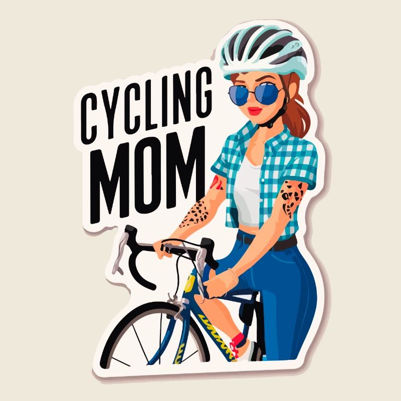 Autocollant d’autonomisation des mamans cyclistes
