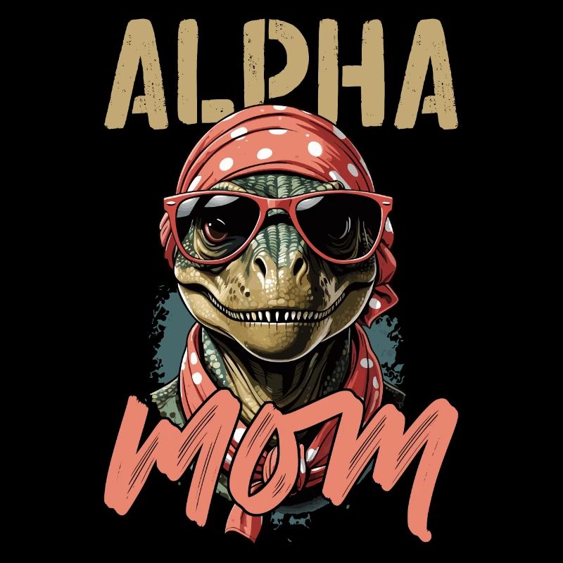 Alpha Mom Funny Iconic Dinosaur Mom