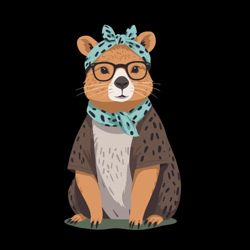 Lustige Capybara Mama Design Wasserschwein Mutter