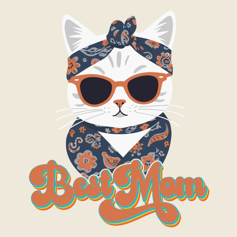 Meilleure Maman Chat Mignon Maman Élégant