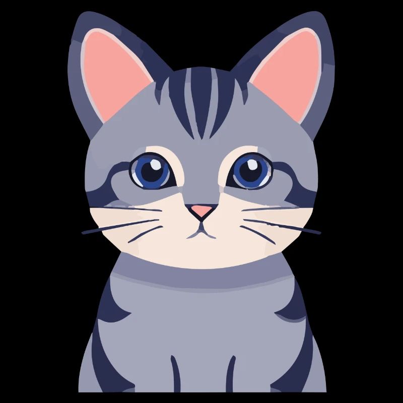 chat gris mignon