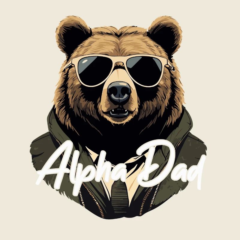 Alpha Dad Lustiger Bären Vater Perfekter Style