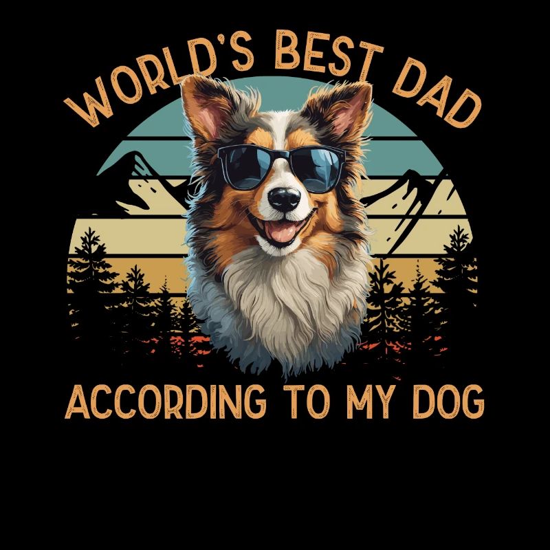 World Best Dog Dad Australian Shepherd Design