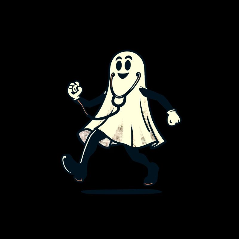 Funny Nurse Geriatric Nurse Halloween Ghost
