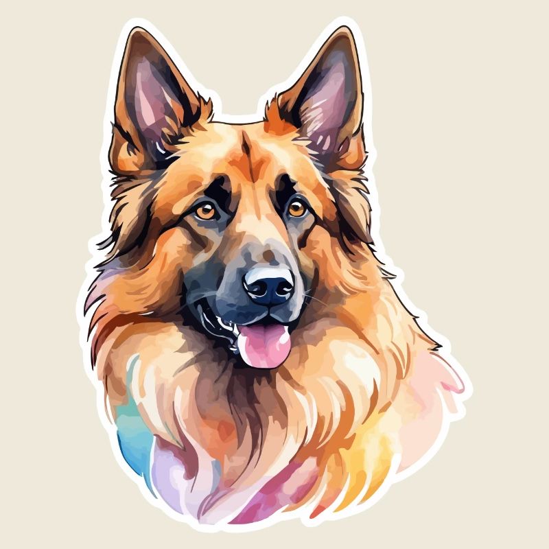 Belgian Shepherd Dog Watercolors