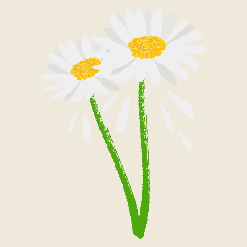 Dekorative Blüte an grünem Stiel