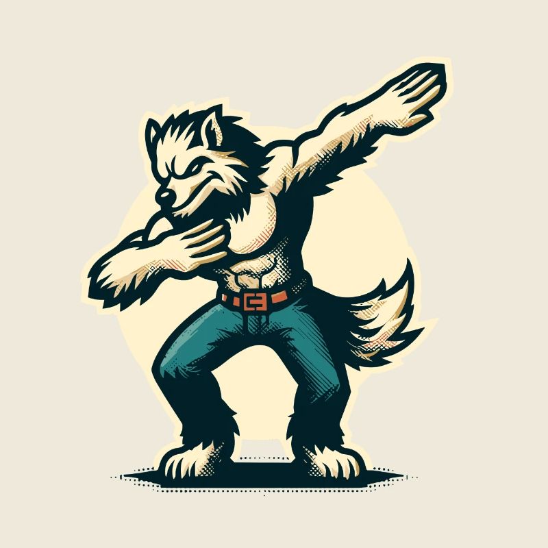Dabbender Werwolf Lustiges Dabbing Design