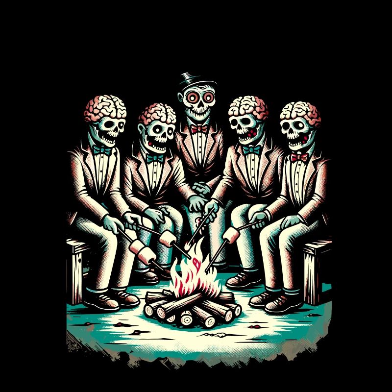 Camping au feu de camp Halloween Zombie Lover