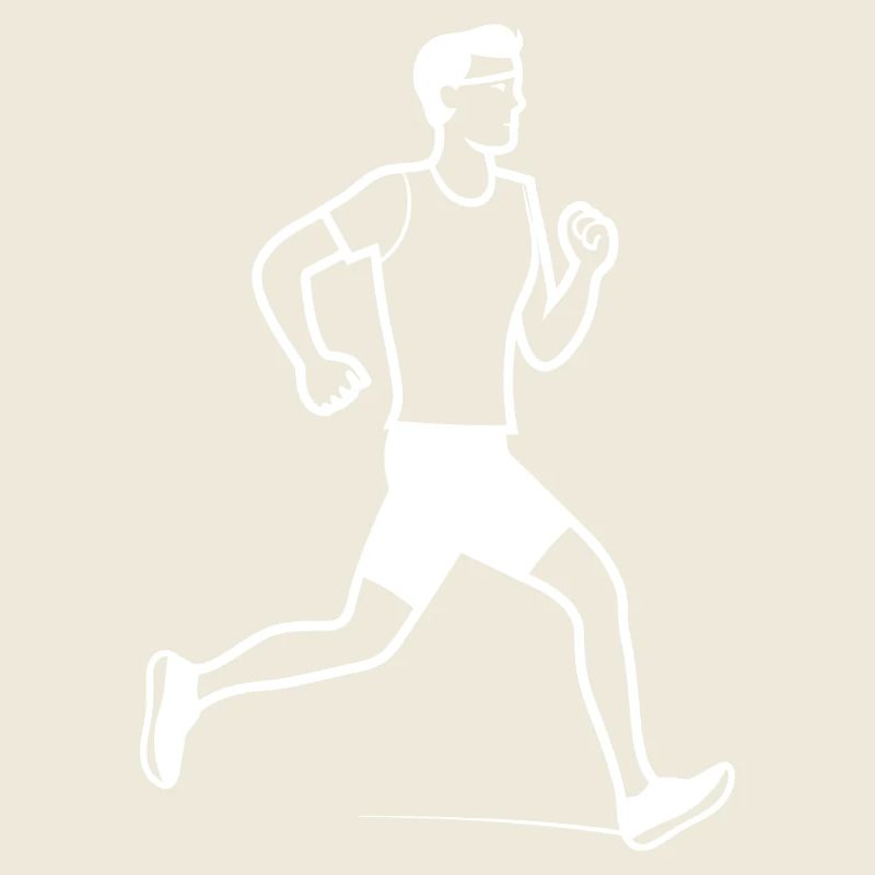 Runner boy line drawing