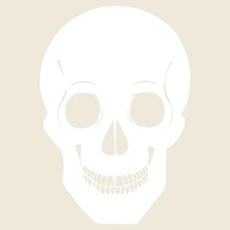 Crâne simple - Monochrome blanc