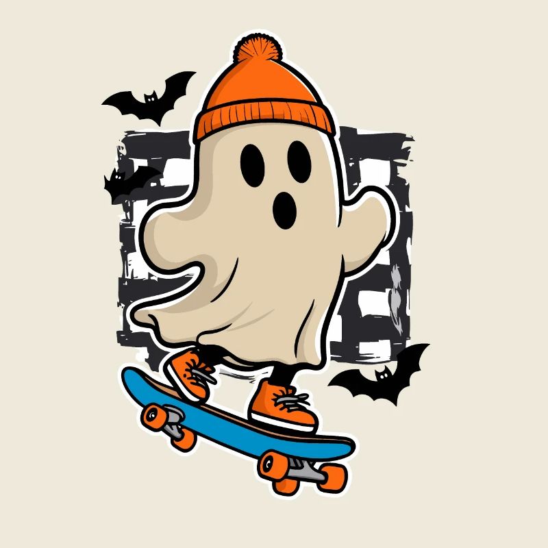 Skateboarder Ghost for Spooky Party
