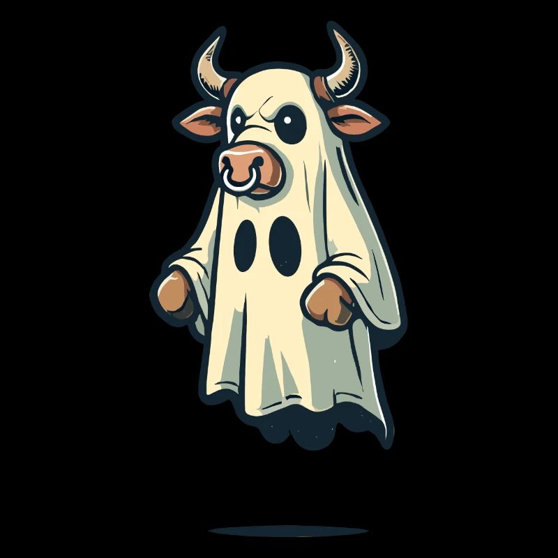Funny Cow Ghost Bull Sheet Halloween Idea