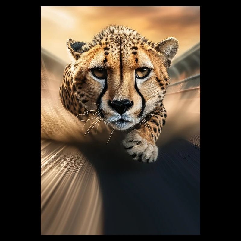 Sprinting cheetah