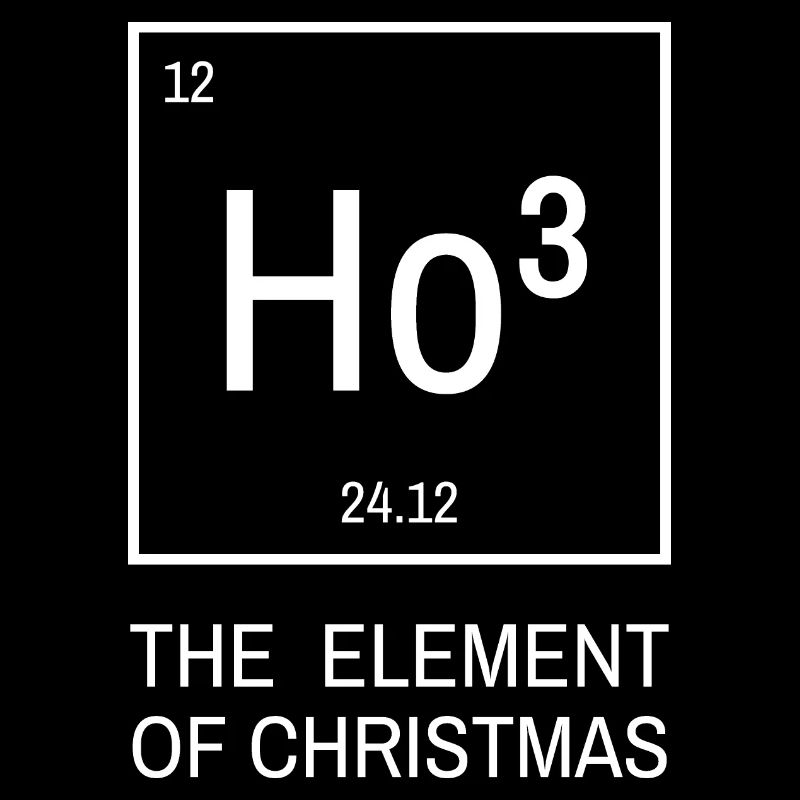 Ho Ho Ho élément de Noël. Chimie de Noël