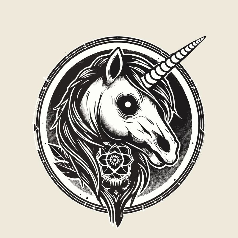Effrayant gothique licorne esthétique Goth Design