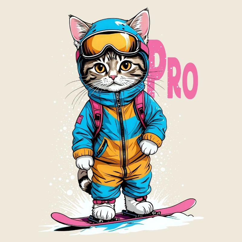Snowboarding Kitty Pro
