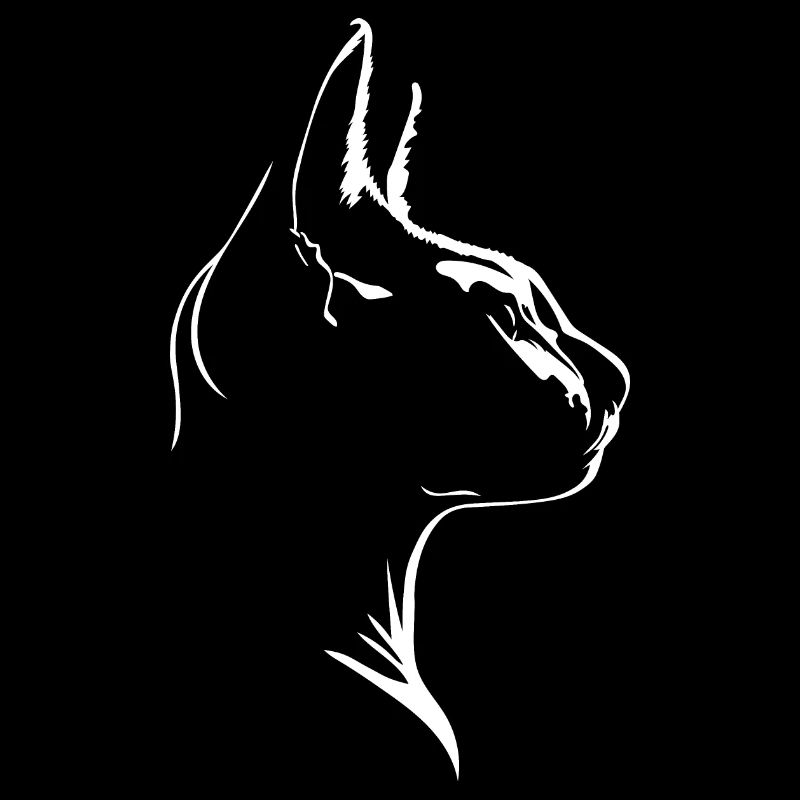 Sphynx Katze Katzen Silhouette Wilsigns
