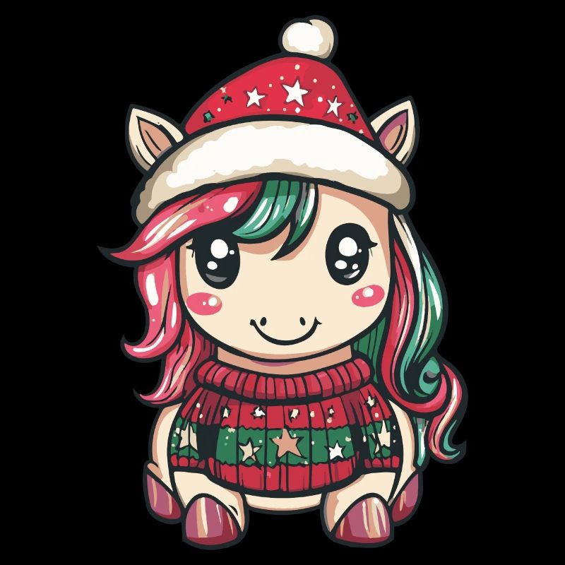 Einhorn Weihnachten Comic